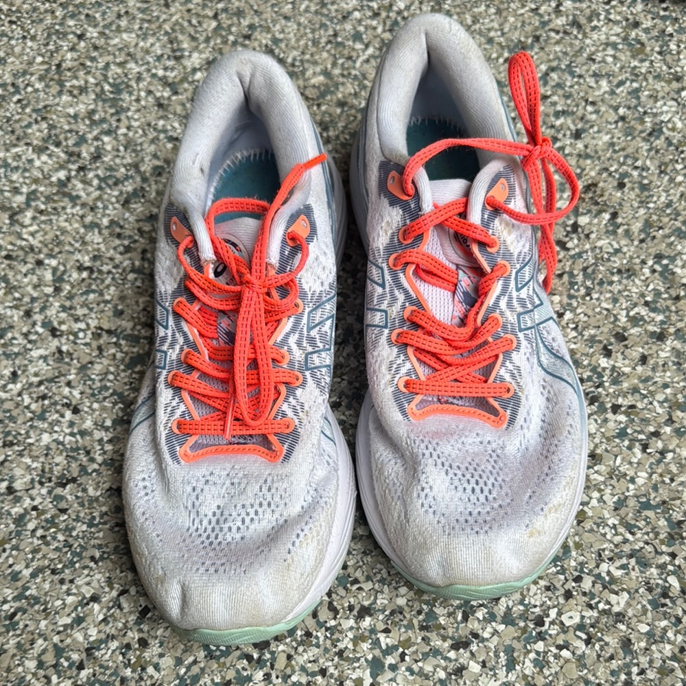Women's Athletic Shoes with Orange Accents